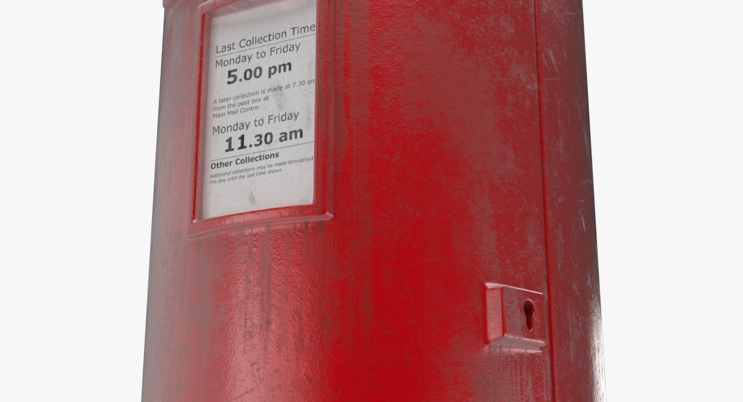 Post Box 1 Textured 3D model_6