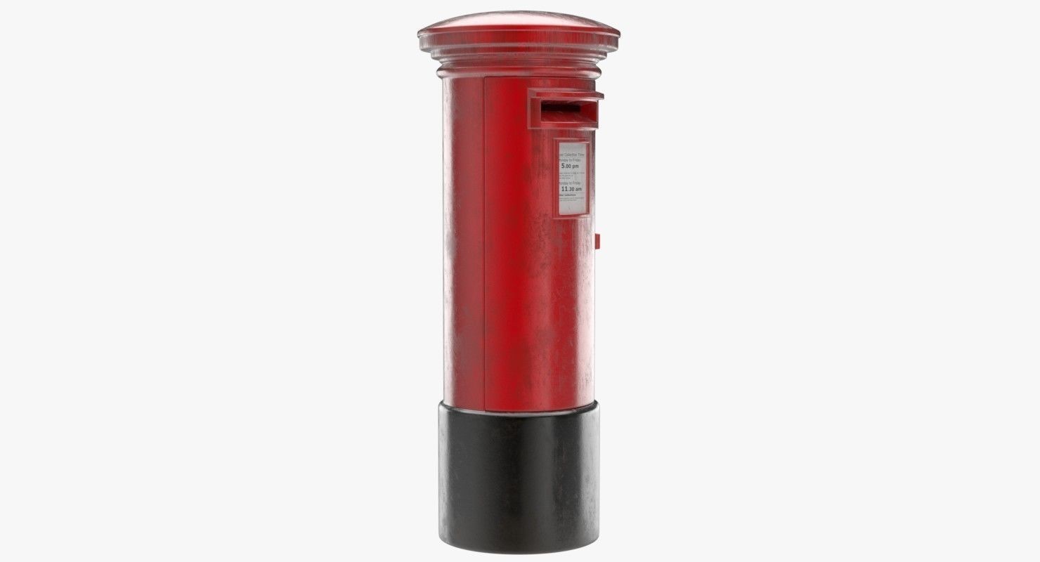 Post Box 1 Textured 3D model_1