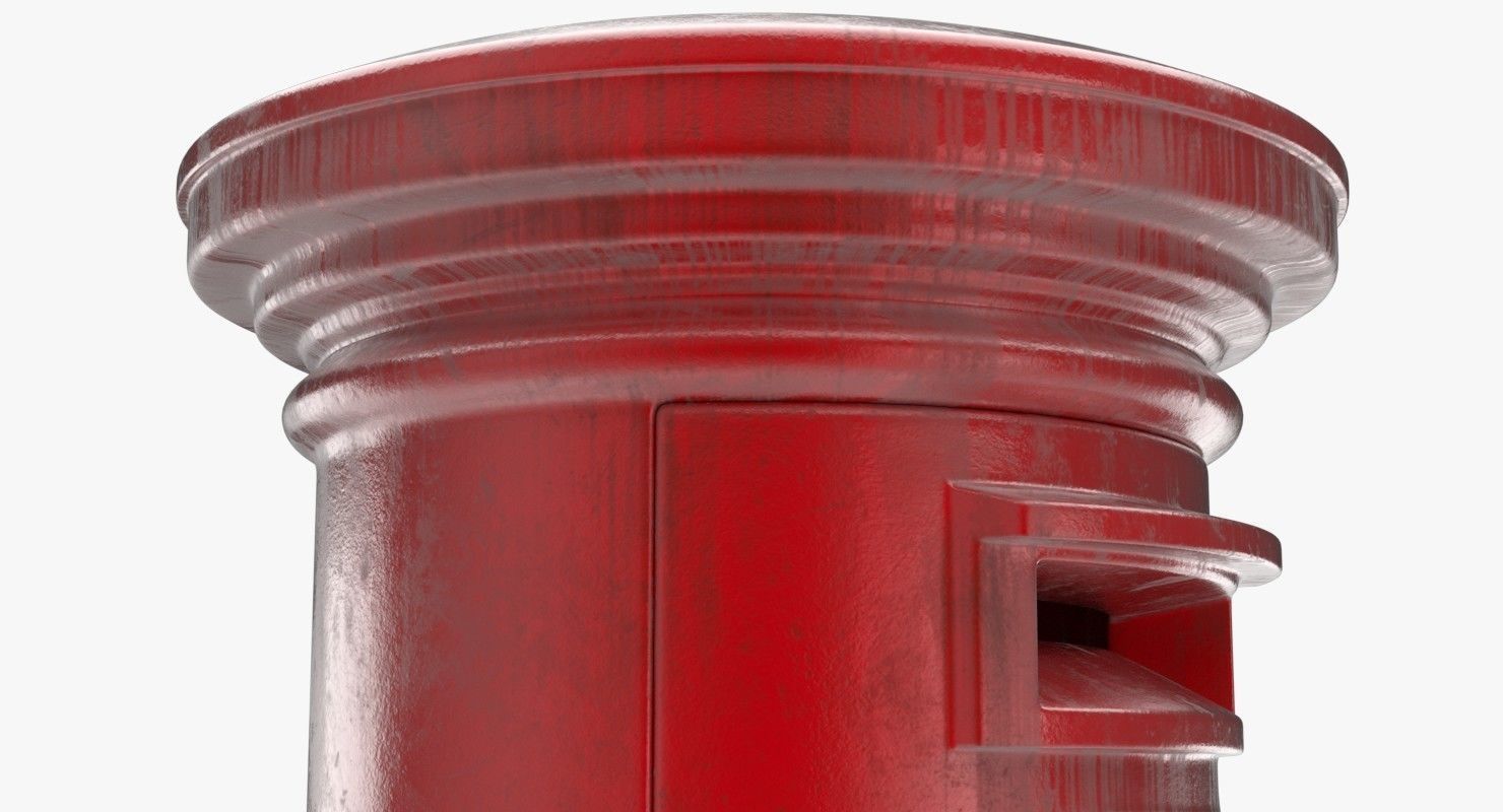 Post Box 1 Textured 3D model_7