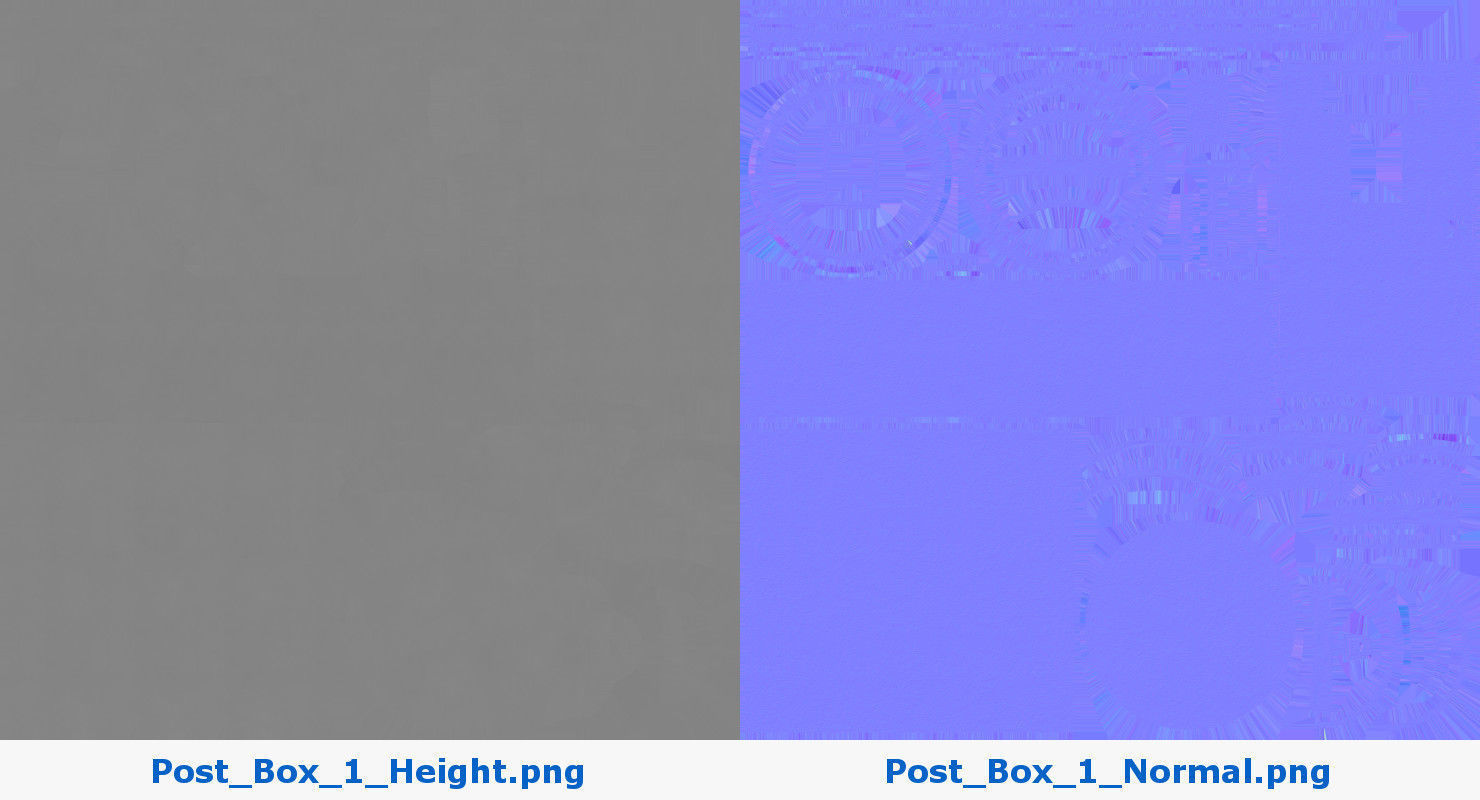 Post Box 1 Textured 3D model_12