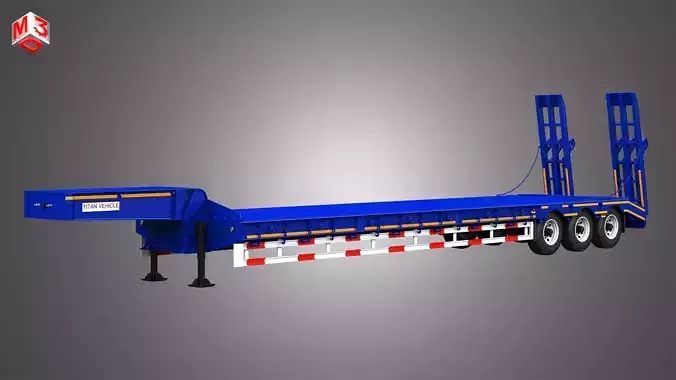 3 Axle 60 Ton Lowbed Trailer