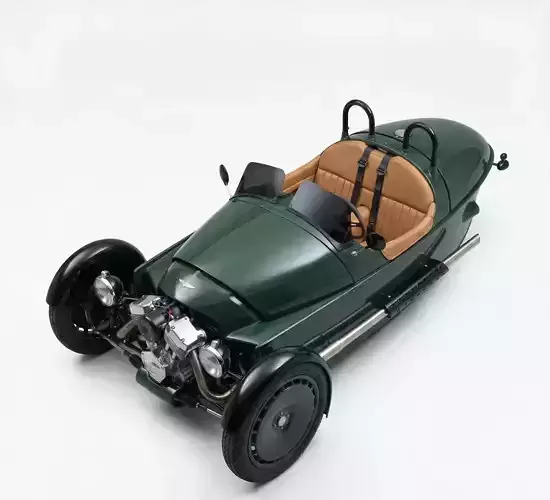Morgan Super 3 Roadster Low-poly 3D model 3