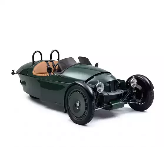 Morgan Super 3 Roadster Low-poly 3D model 5