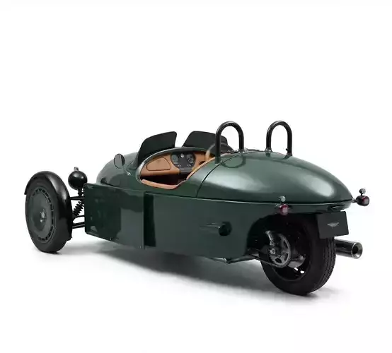Morgan Super 3 Roadster Low-poly 3D model