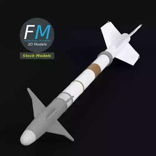 AIM-9M Sidewinder missile 3D model