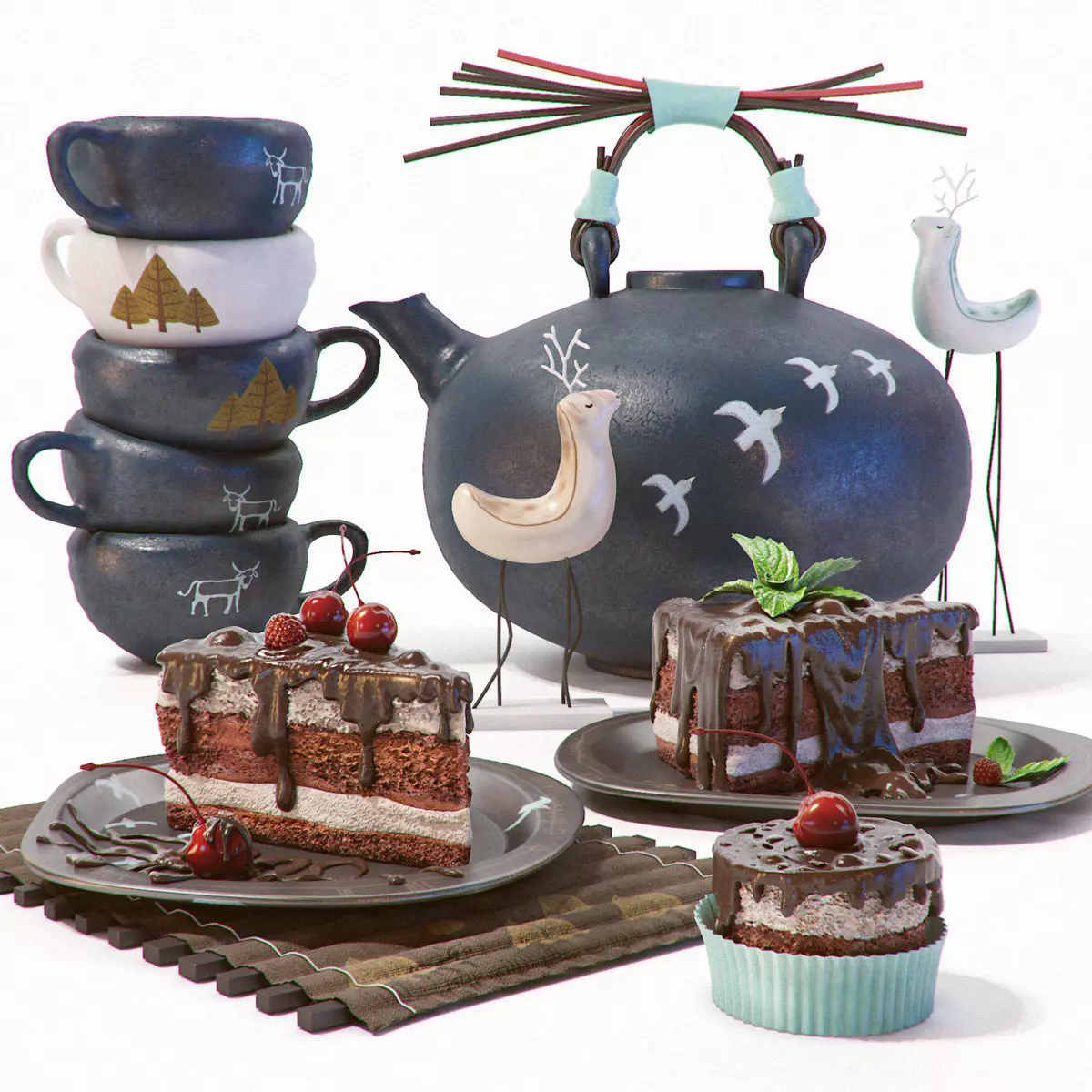 Chocolate Cake 3D model