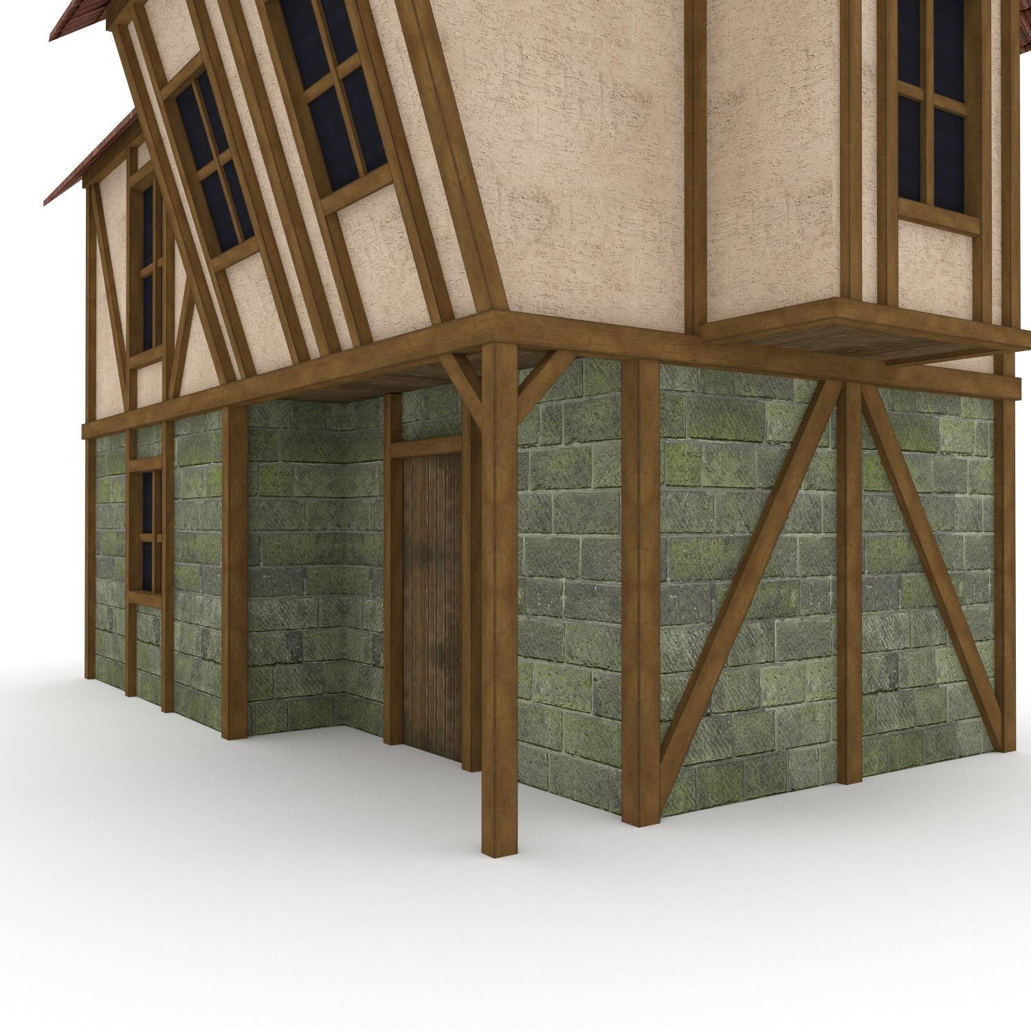 Medieval Cottage Low-poly 3D model_3