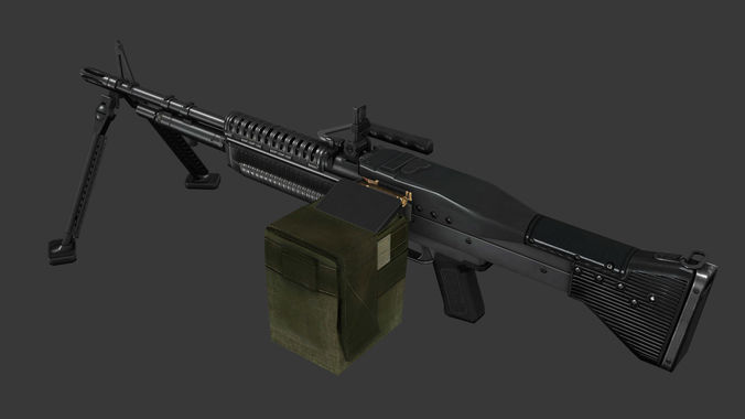 M60 - Game mesh Low-poly 3D model