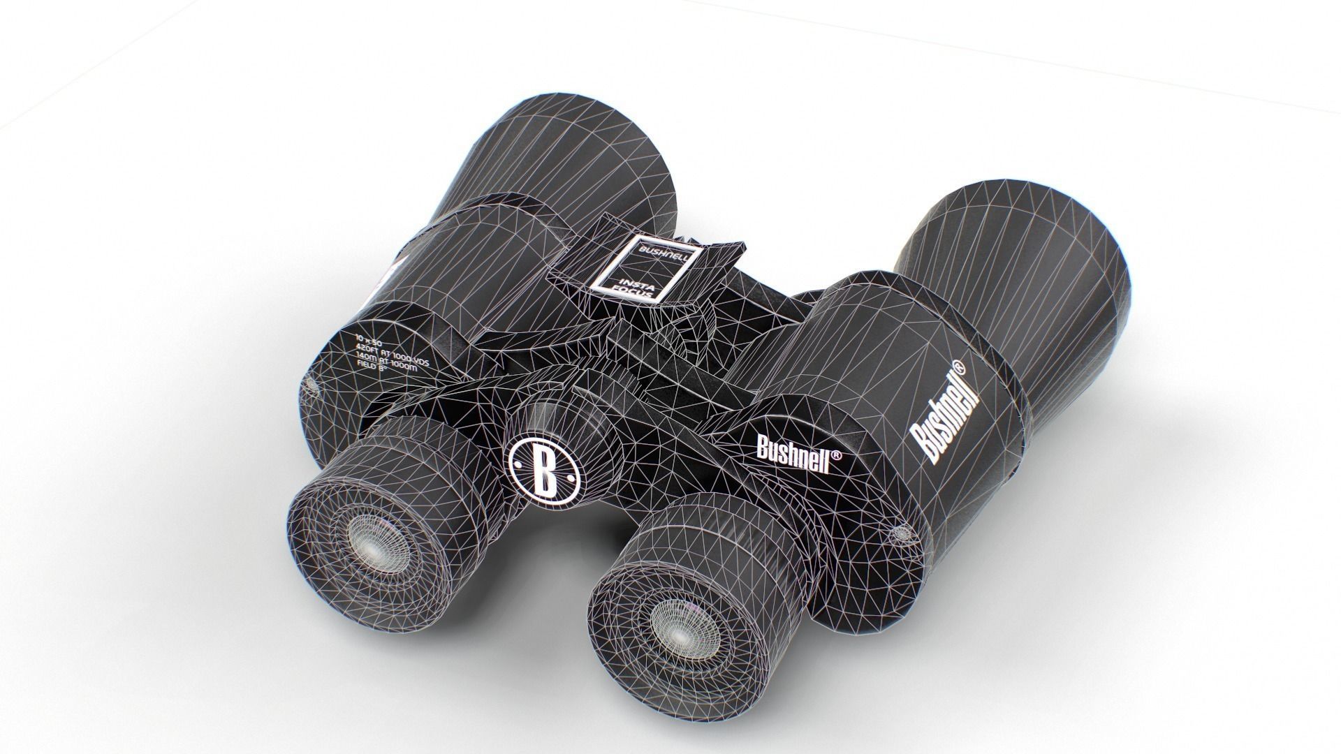 Binoculars 10 X 50 Bushnell Game Ready Low-poly 3D model_1