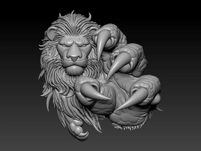 Lion Claw HipHop Pendant Aggressive Rapper Statement Jewelry 3D print model