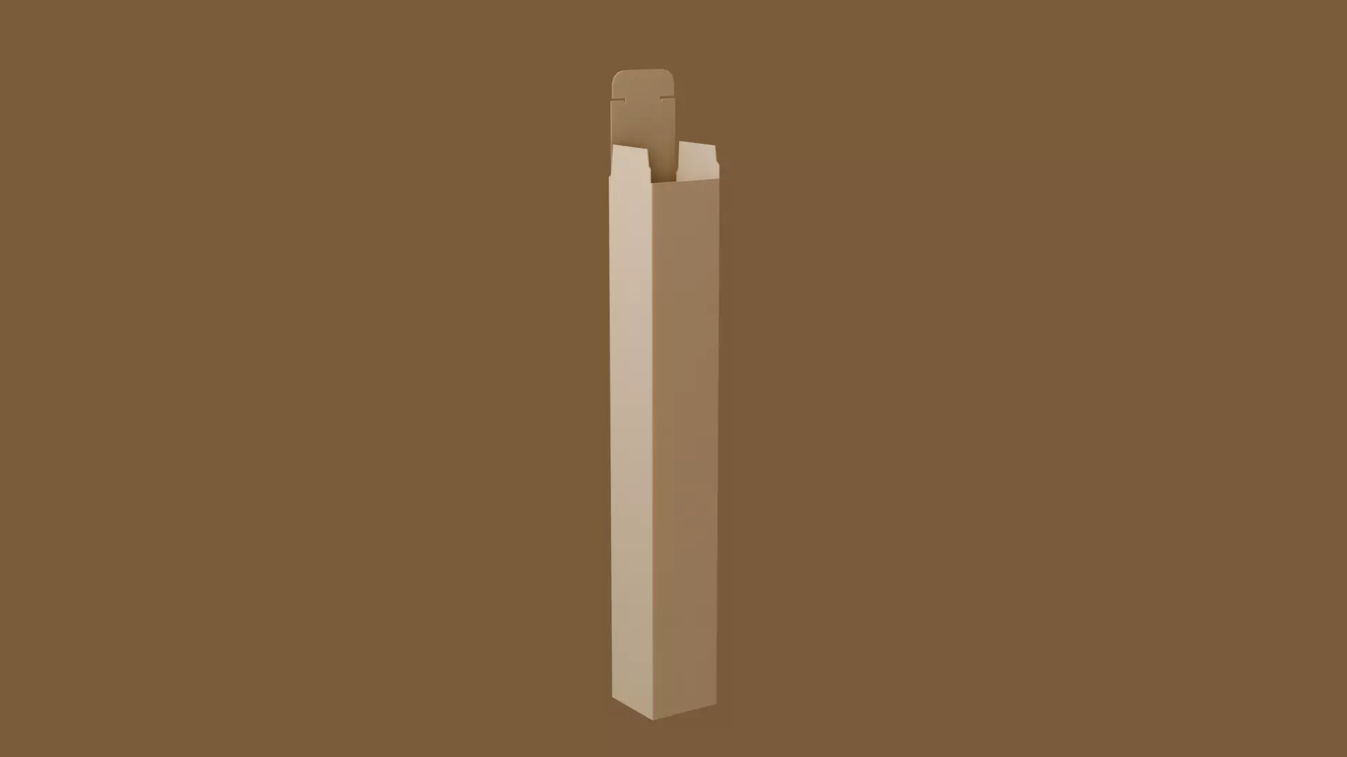Low Poly Cardboard Box Tall Packaging 3D model
