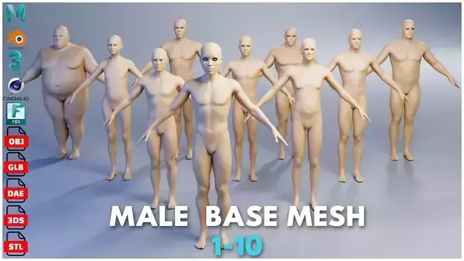 Male Basemesh 1-10