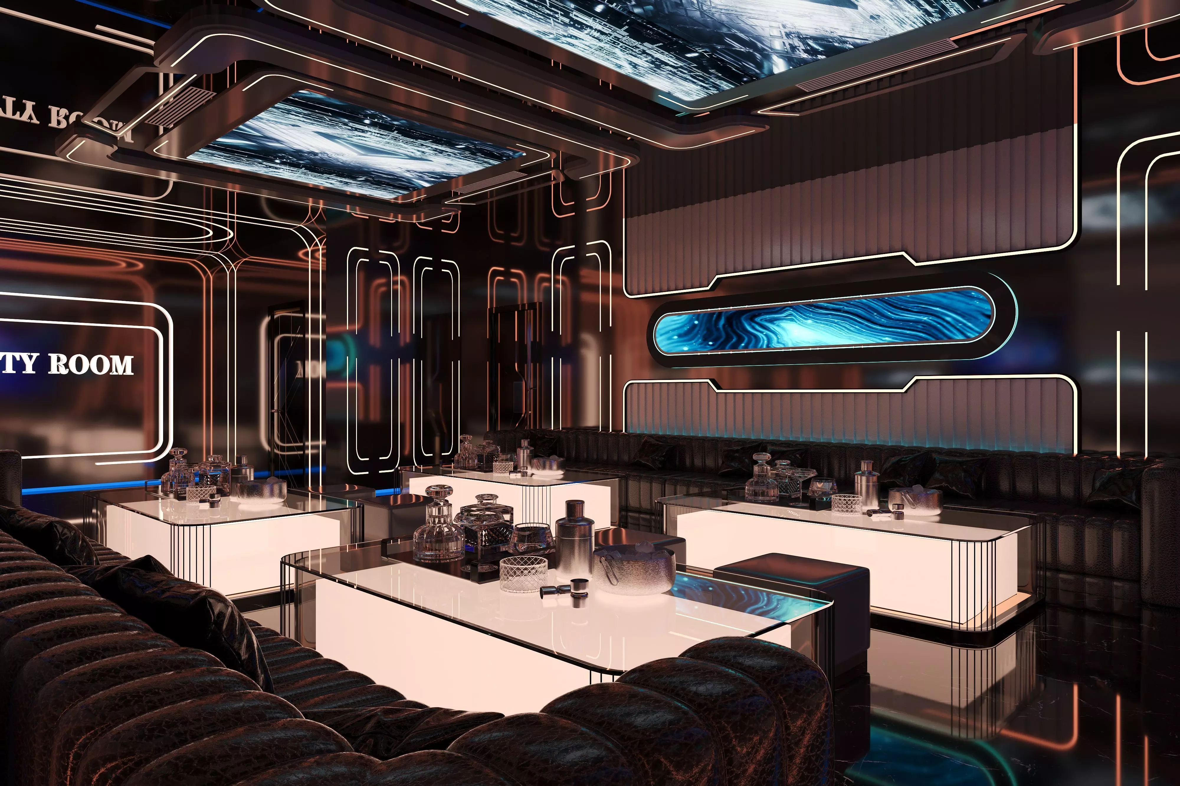 KTV Room- Night Club - Karaoke Room 3D model
