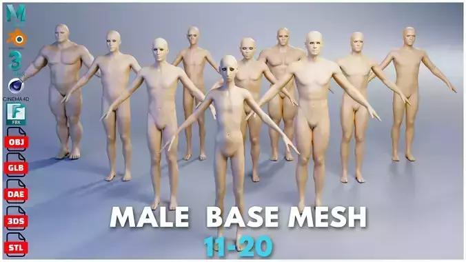 Male Base Mesh 11-20