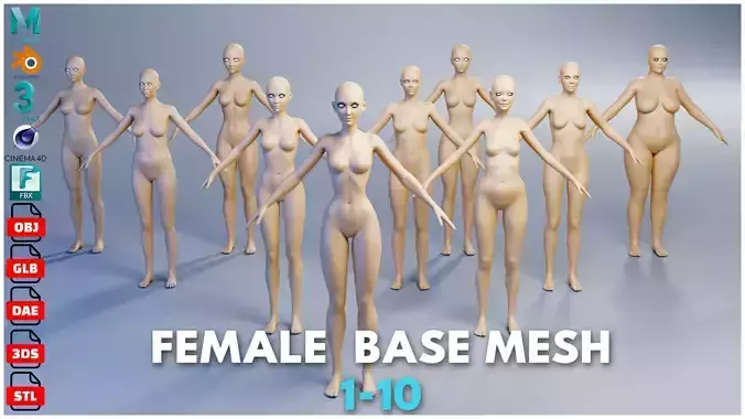 Female Basemesh 1-10