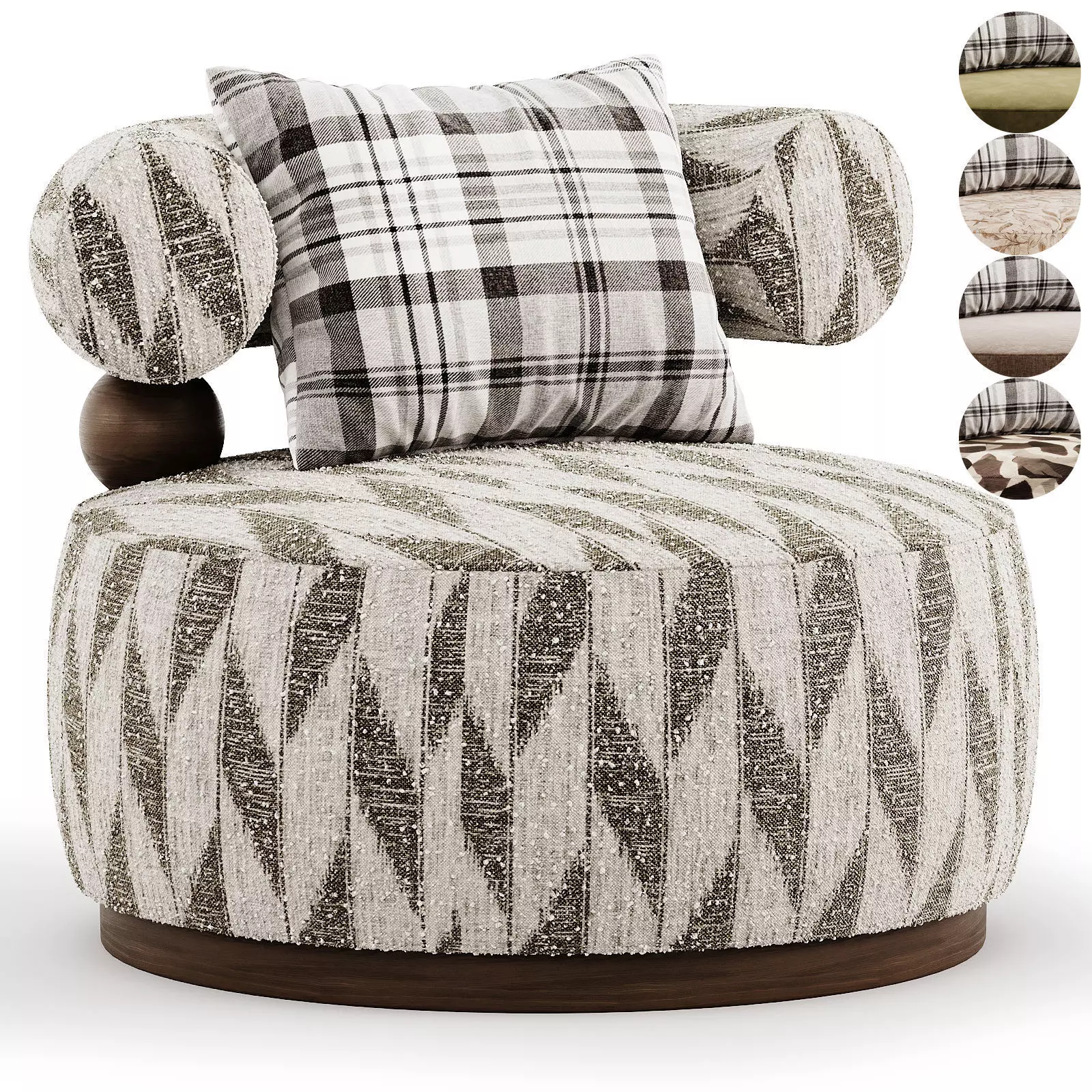 Modern Style Aretha Armchair 3D model