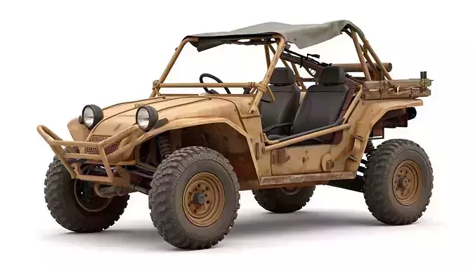 Rugged Military Sand Buggy 3D Model