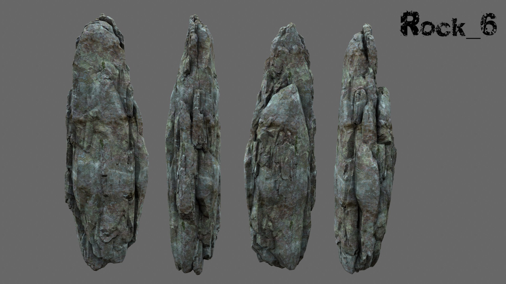 Rocks group of Low-poly 3D model_6