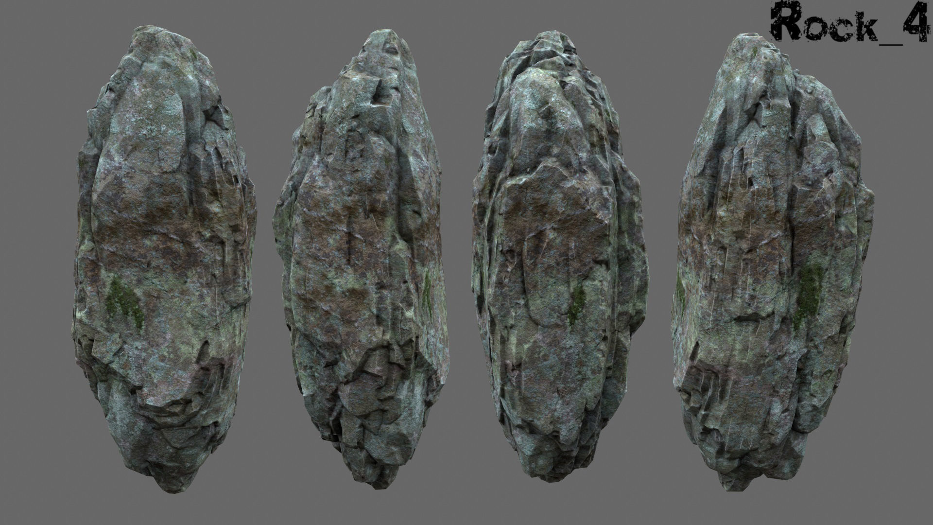 Rocks group of Low-poly 3D model_7