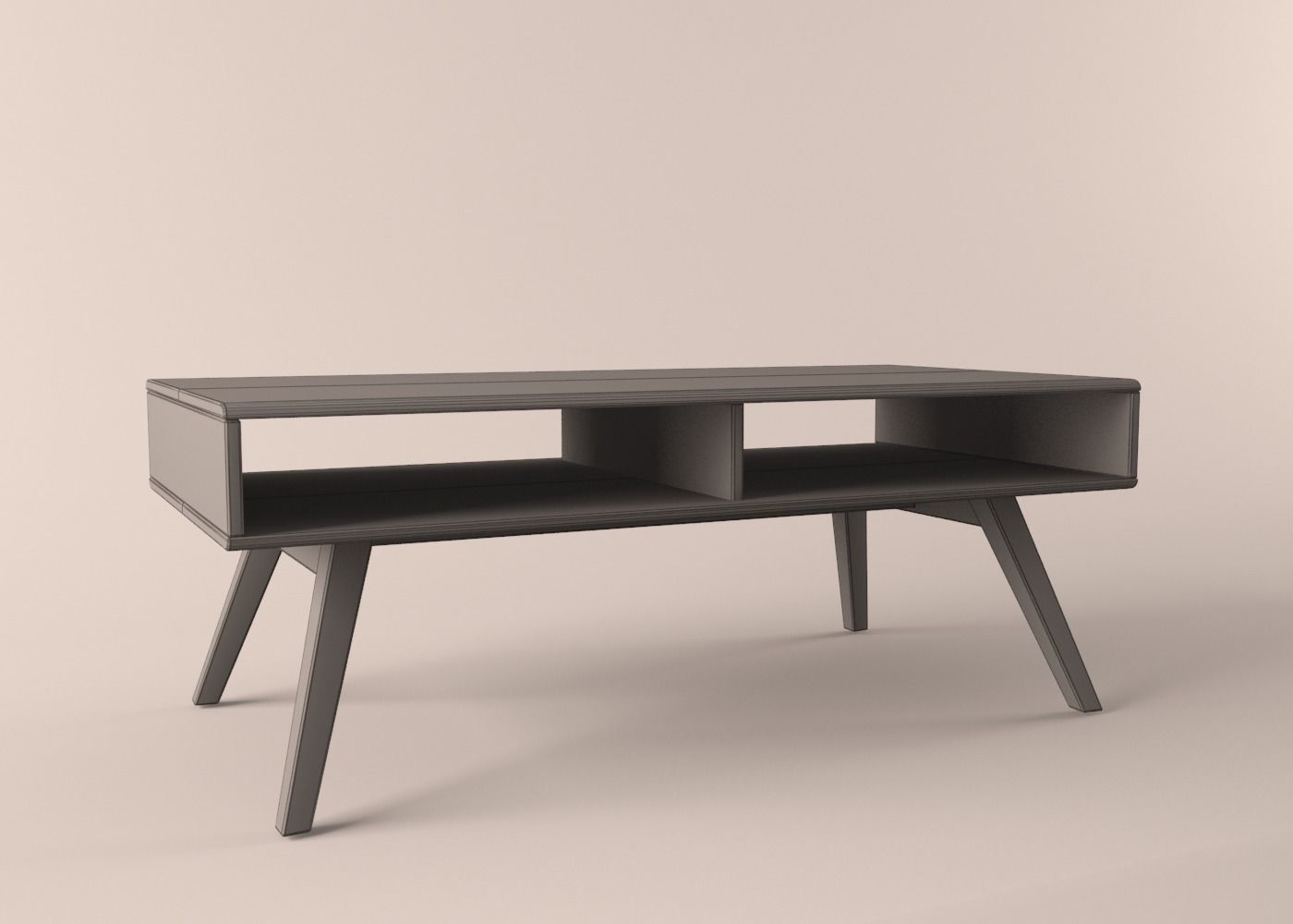 Scandinavian style coffee table 3D model_3