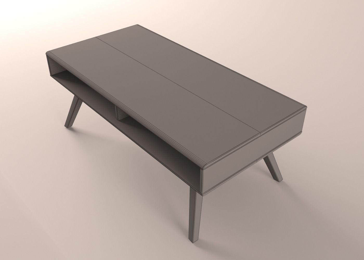 Scandinavian style coffee table 3D model_1