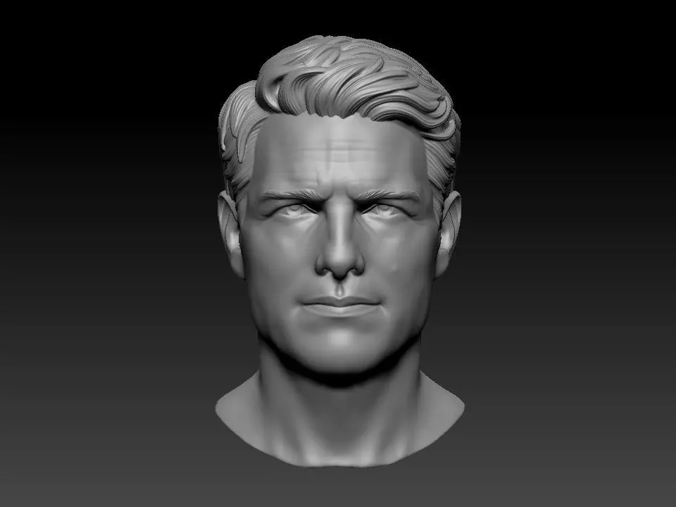 Tom Cruise - High-Poly Digital Sculpture 3D print model
