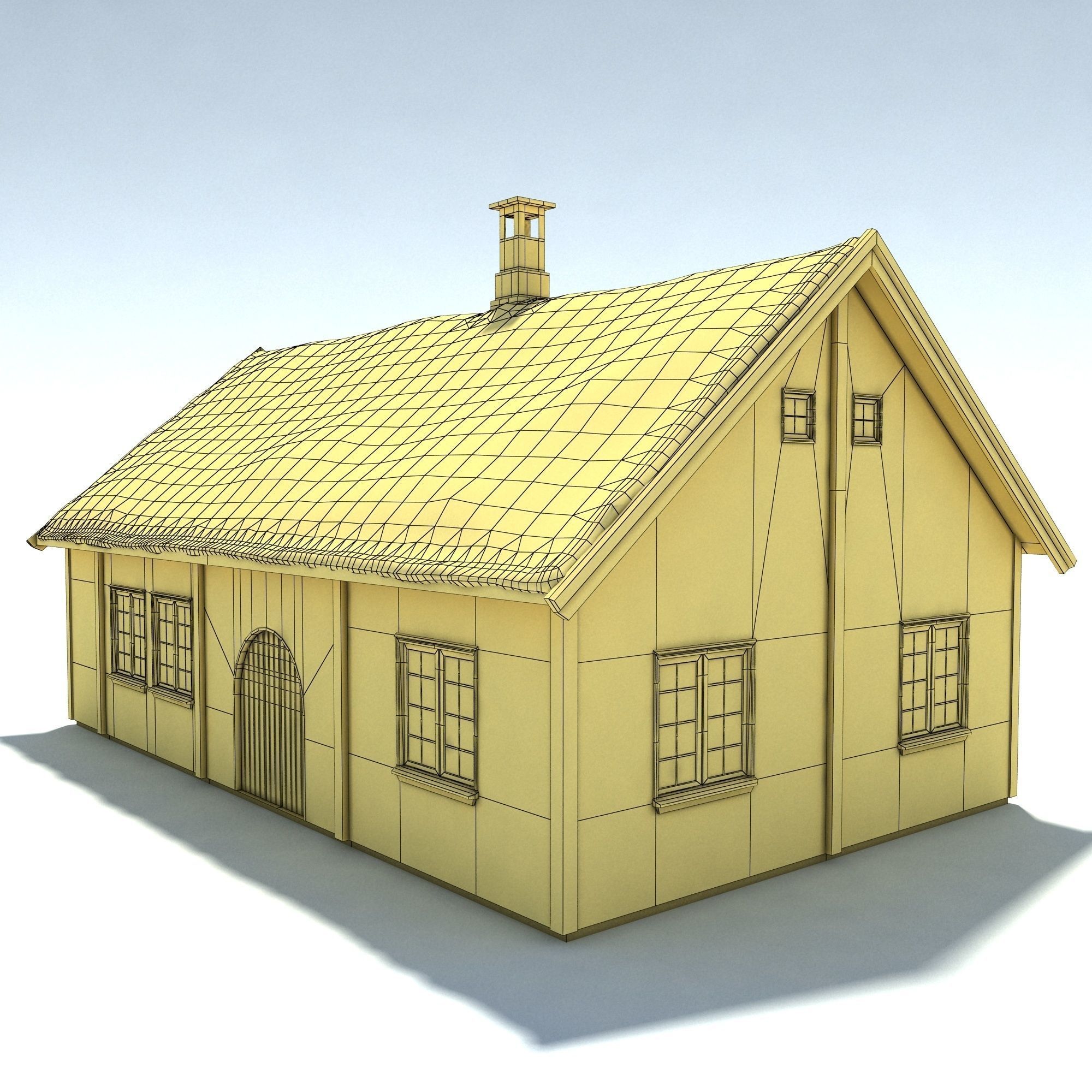 Faroe Island House Low Poly 3d Model Low-poly 3D model_11