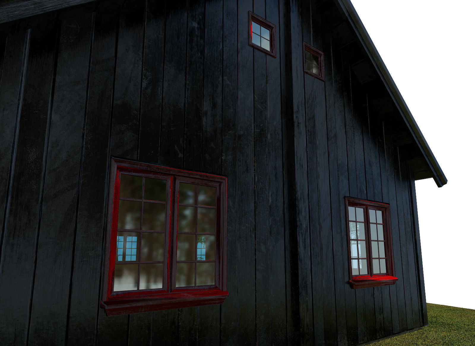 Faroe Island House Low Poly 3d Model Low-poly 3D model_5