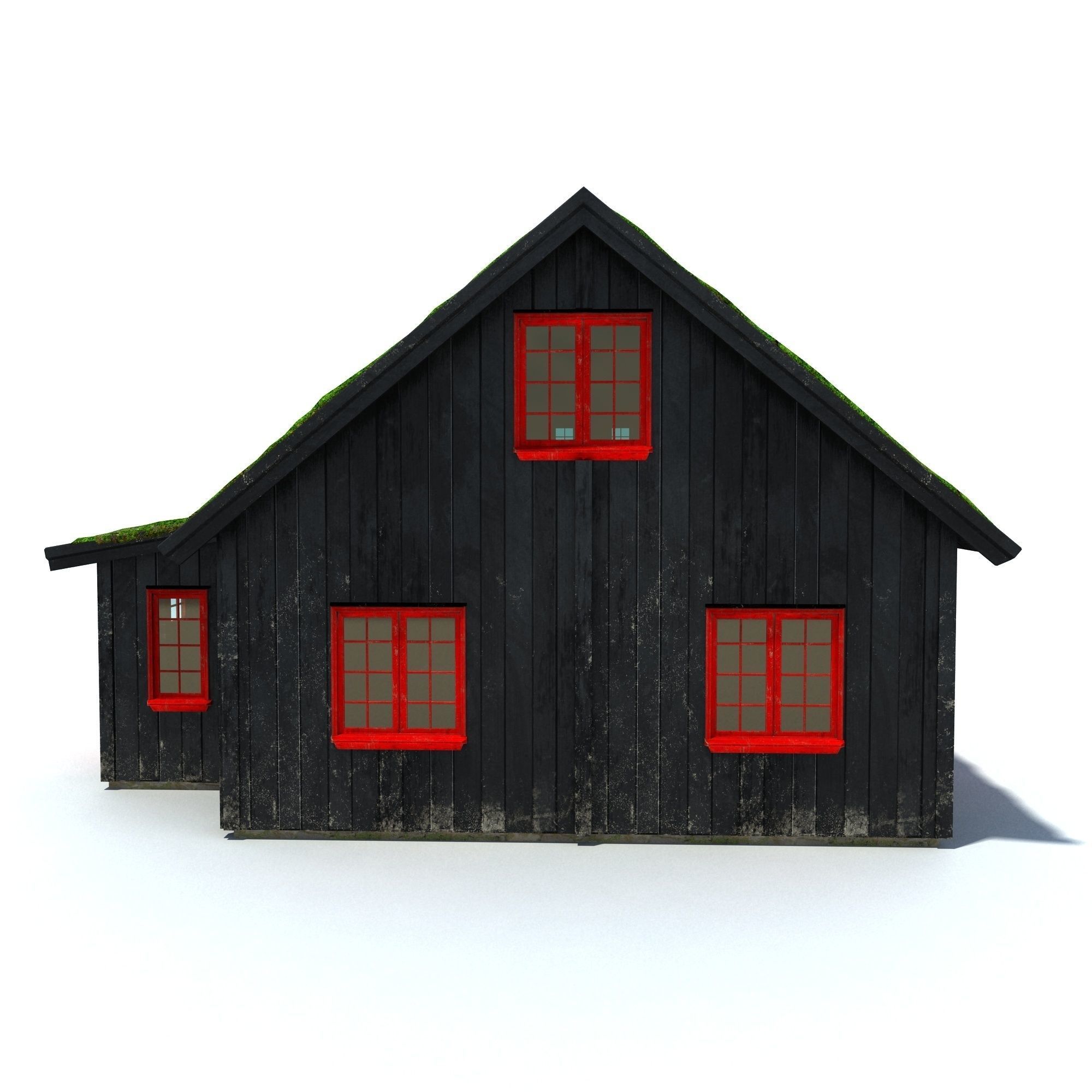 Faroe Island House Low Poly 3d Model Low-poly 3D model_1