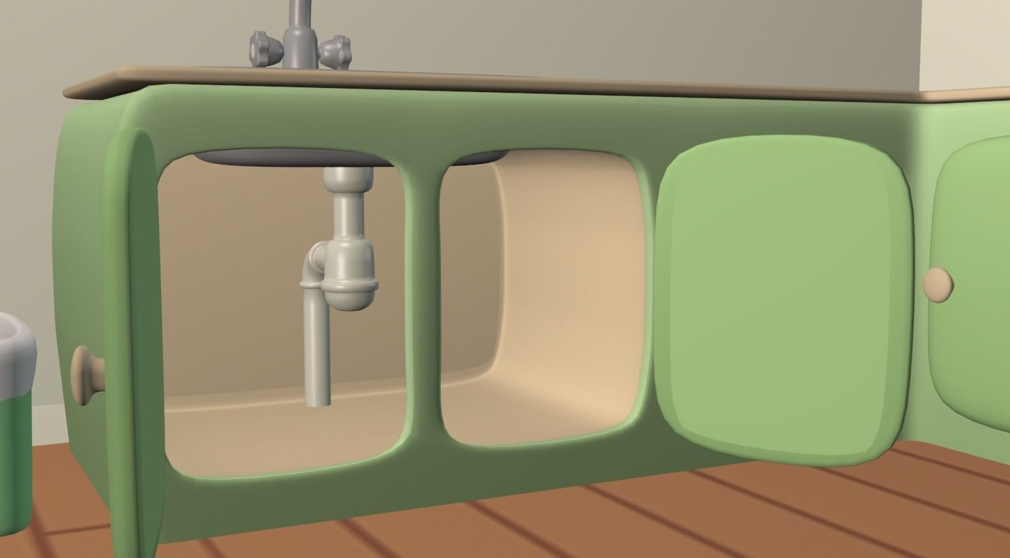 Cartoony Kitchen 3D model_9