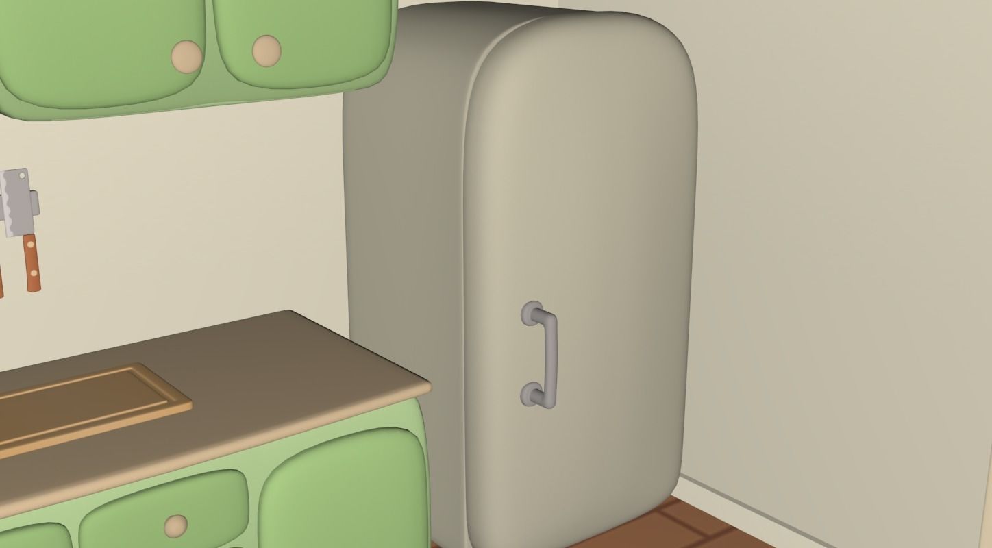 Cartoony Kitchen 3D model_14