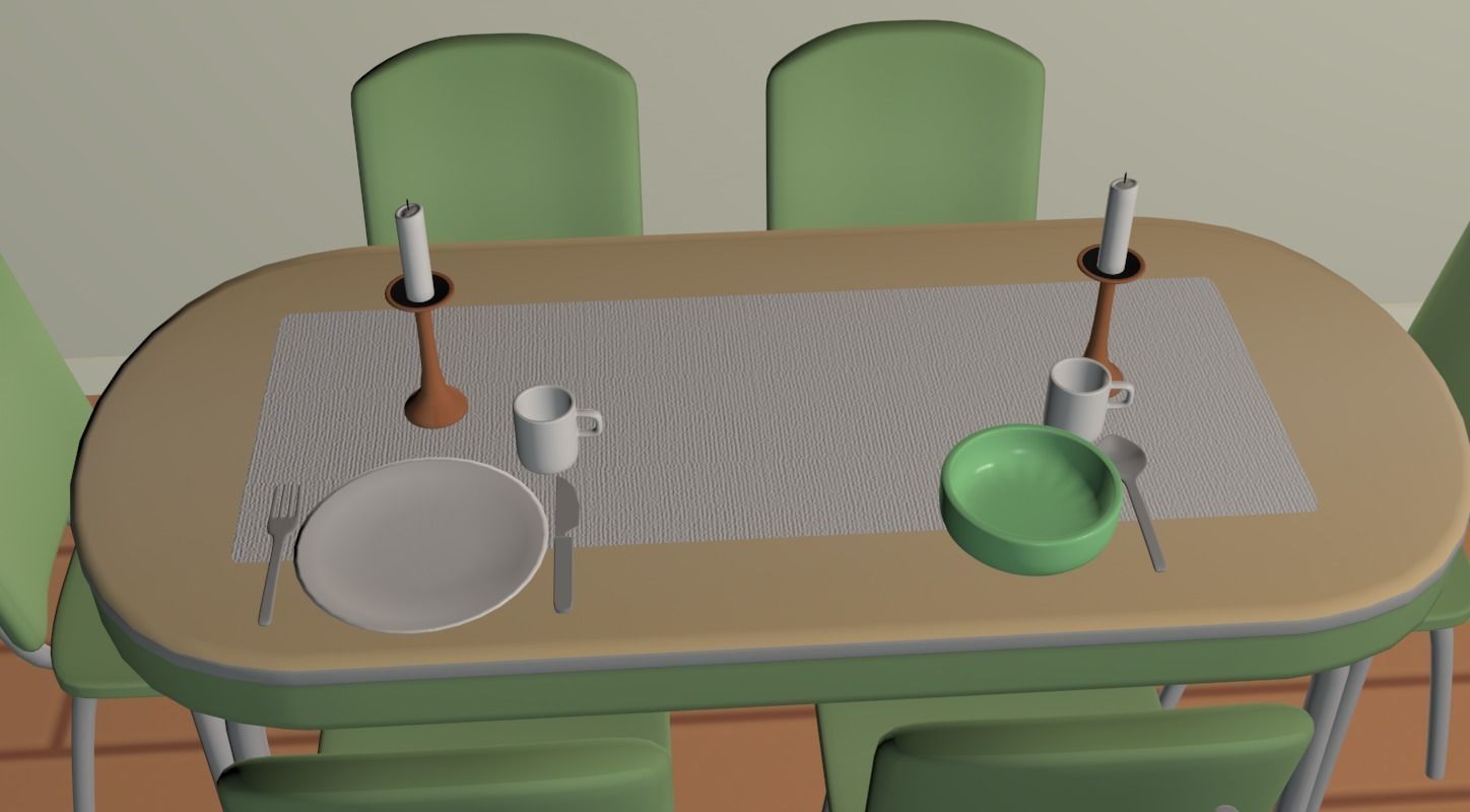 Cartoony Kitchen 3D model_6