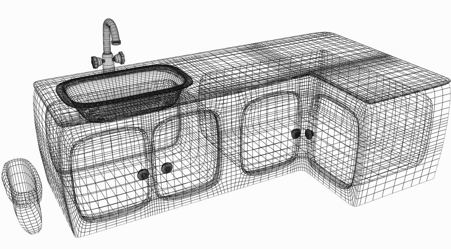 Cartoony Kitchen 3D model_20