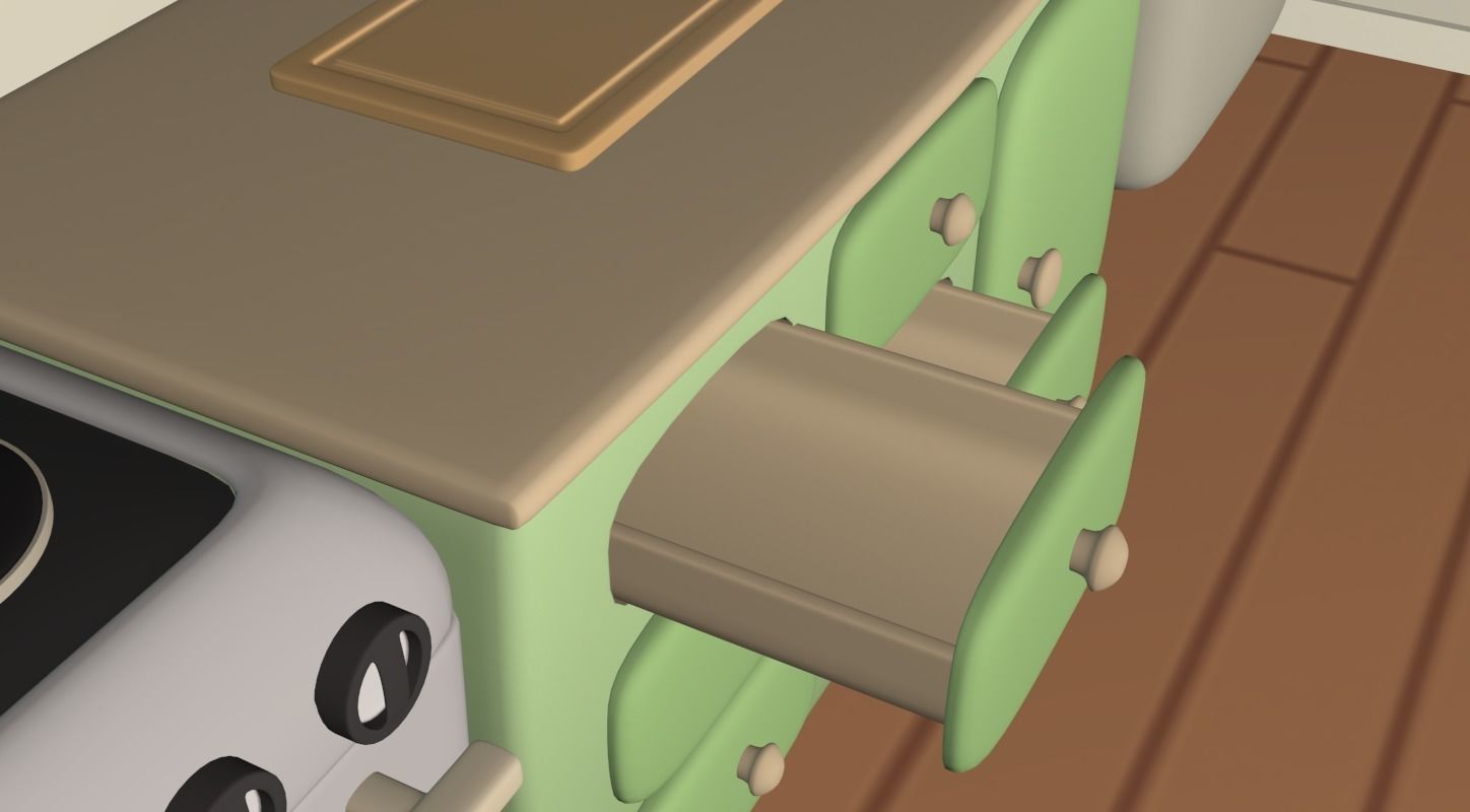 Cartoony Kitchen 3D model_13