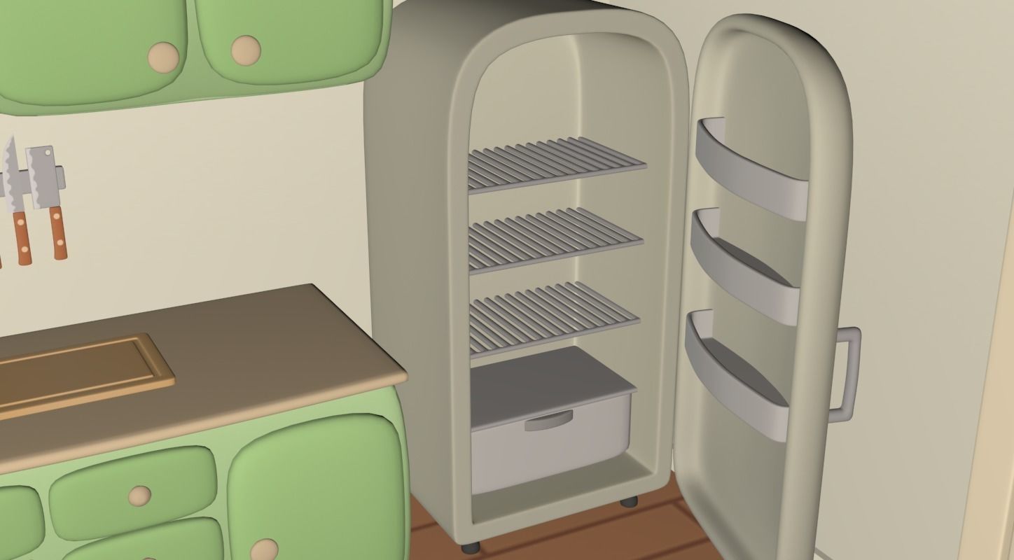 Cartoony Kitchen 3D model_15