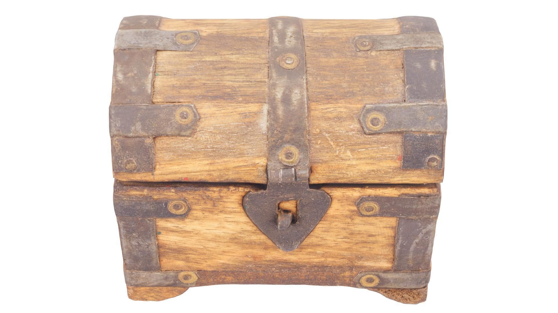 Wooden Treasure Chest - High and Low Poly versions Low-poly 3D model_5