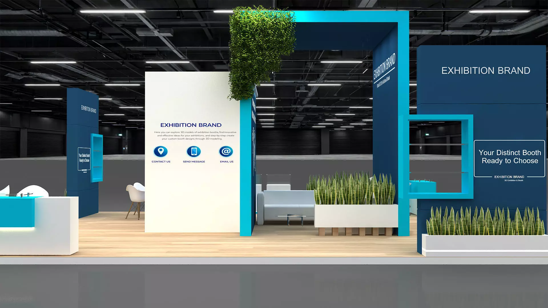 exhibition booth stall 3D model
