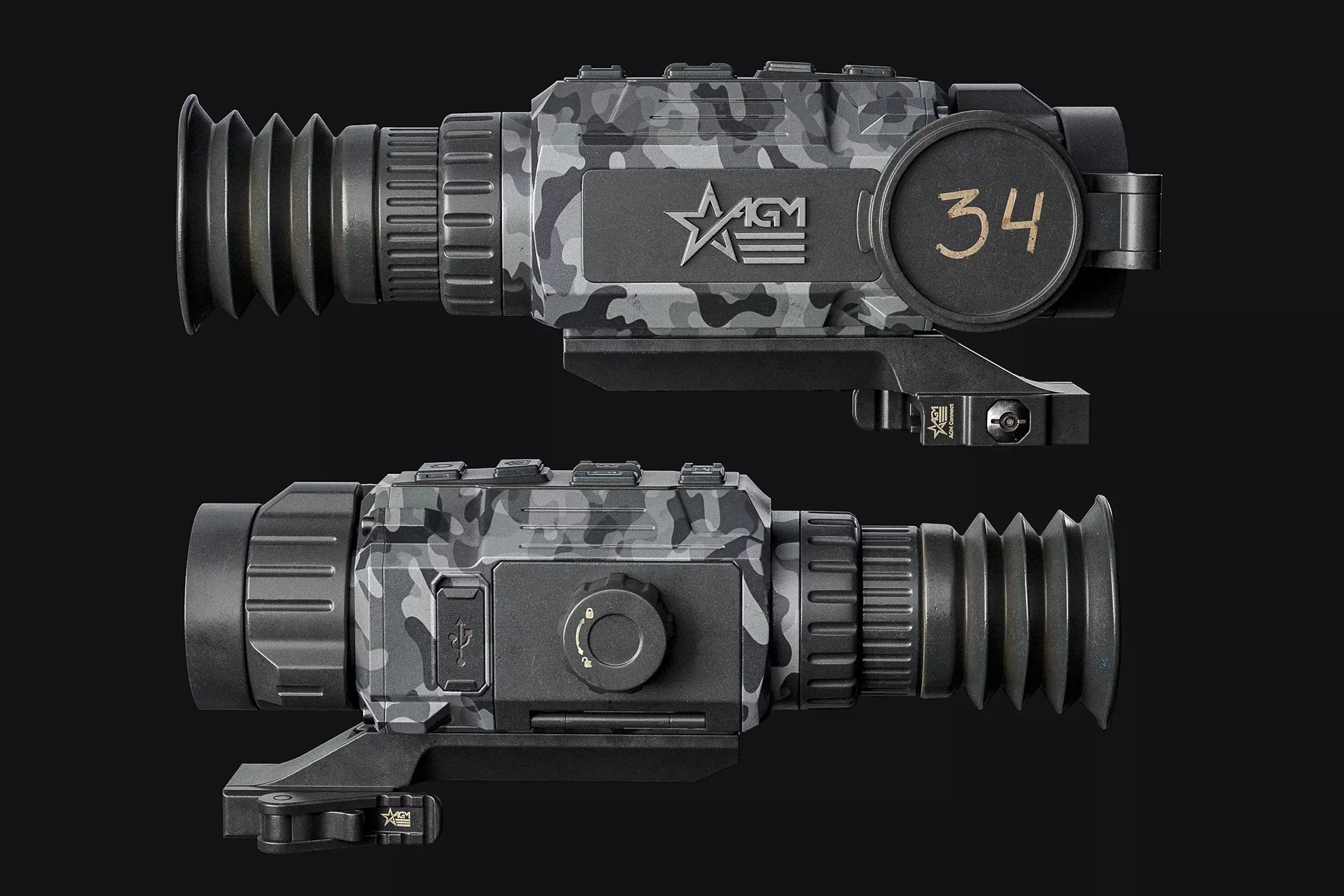 AGM Global Vision Rattler Thermal Scope Low-poly 3D model