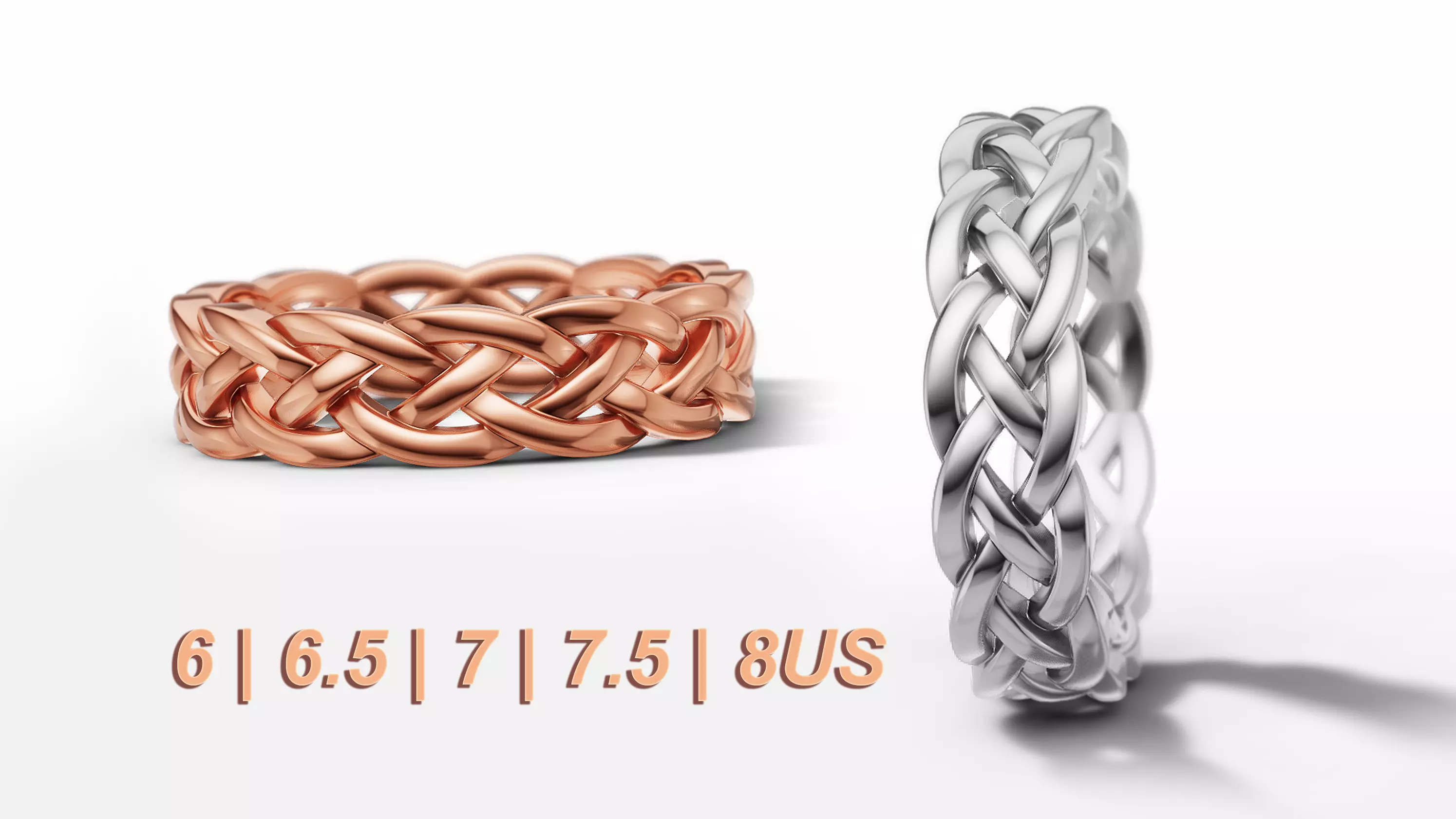 5mm Wide Braided Celtic Ring Wedding Band 3dmodel 3D print model