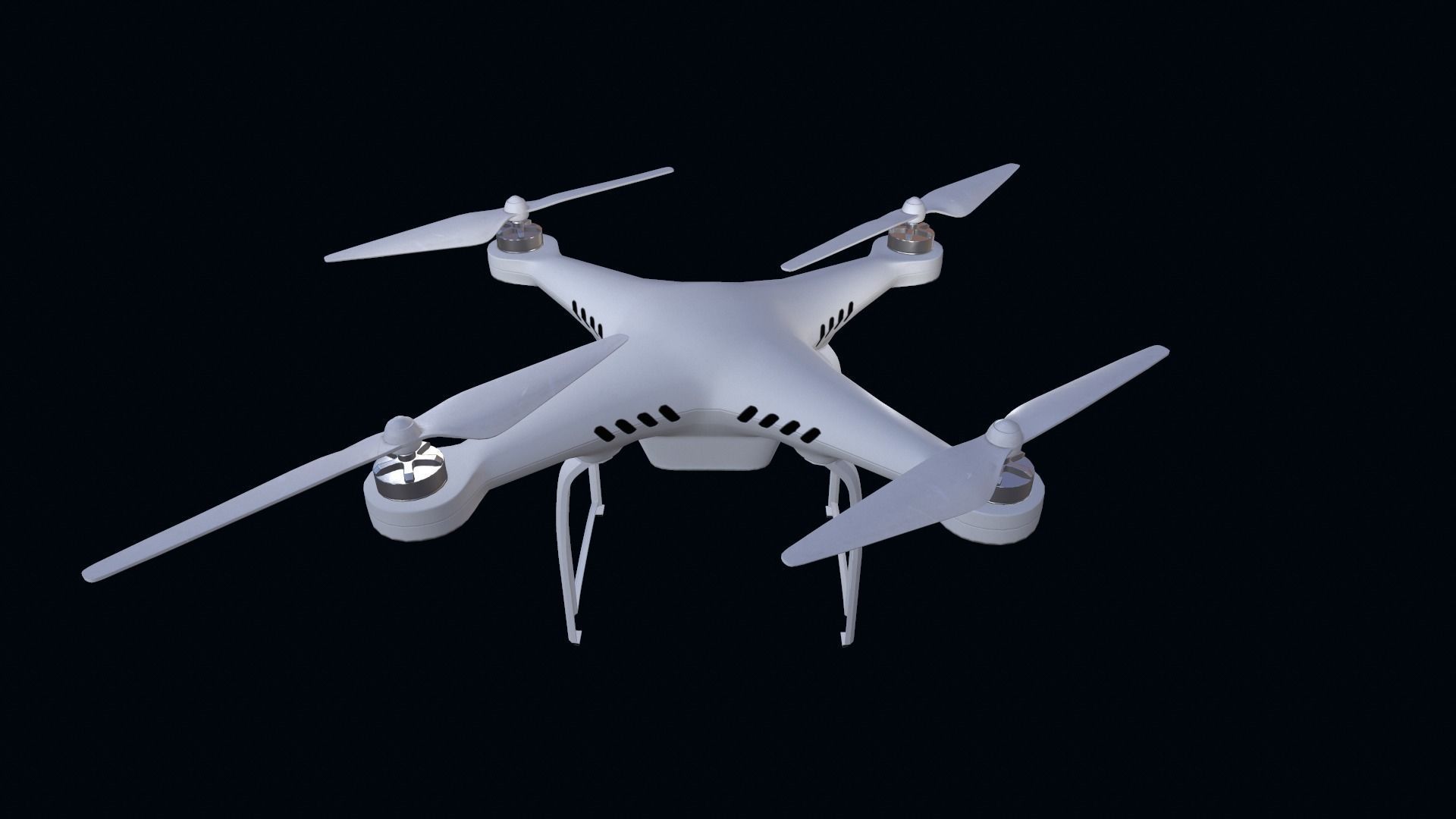 Quadrocopter Low-poly 3D model_2