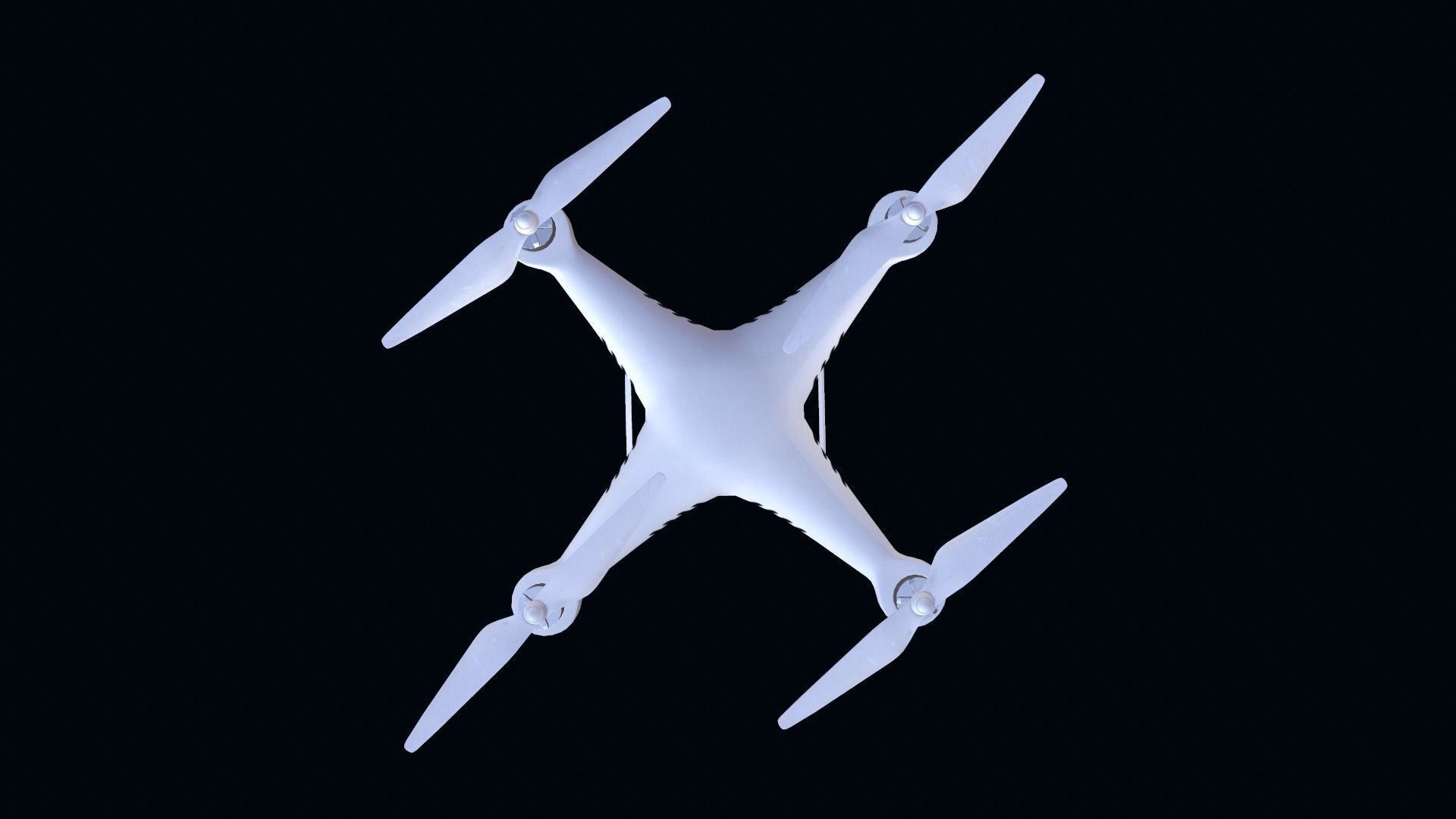 Quadrocopter Low-poly 3D model_5