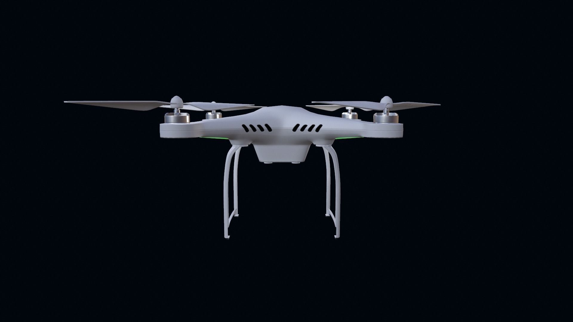 Quadrocopter Low-poly 3D model_1