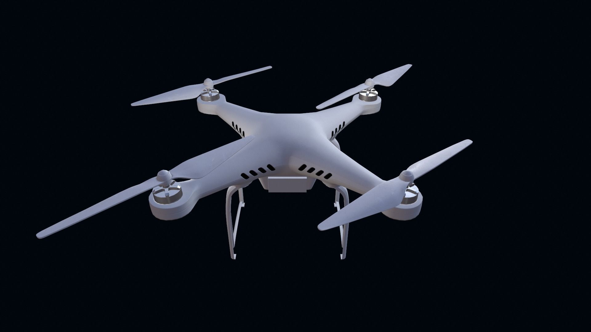 Quadrocopter Low-poly 3D model_3