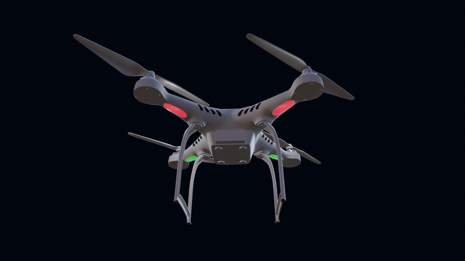 Quadrocopter Low-poly 3D model_4
