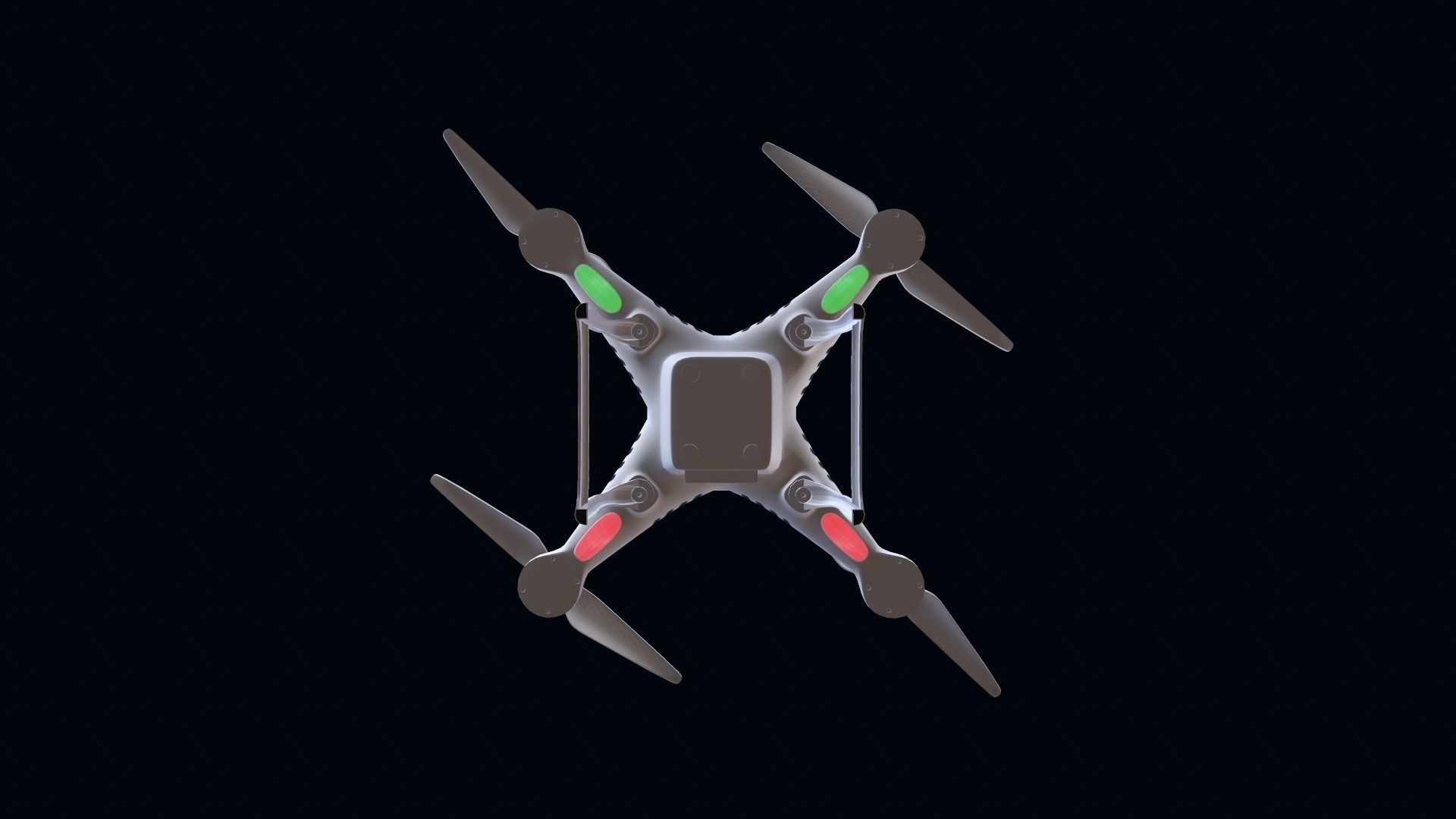 Quadrocopter Low-poly 3D model_6