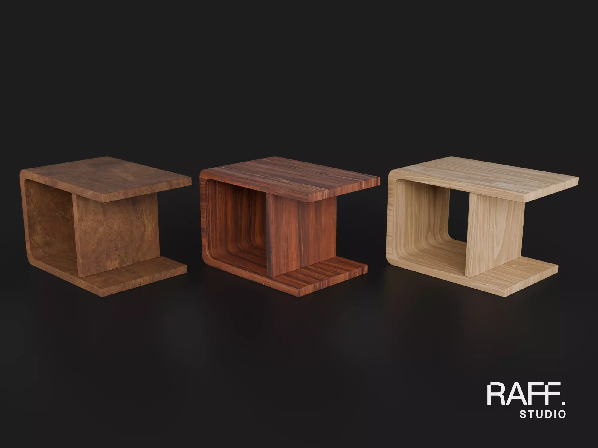 Low Poly Side Table - Game Ready Asset Low-poly 3D model