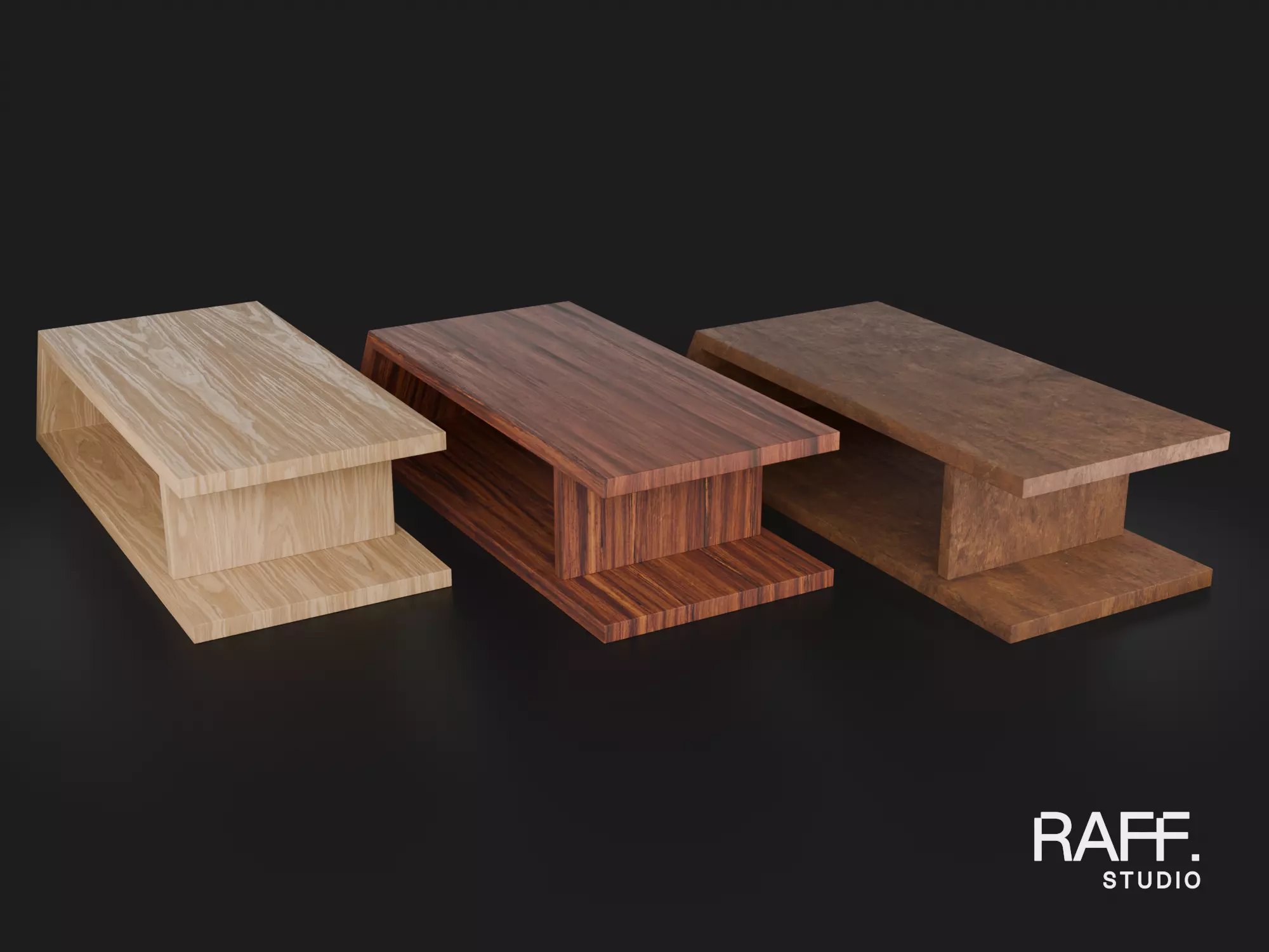 Low Poly Coffee Table - Game Ready Asset Low-poly 3D model