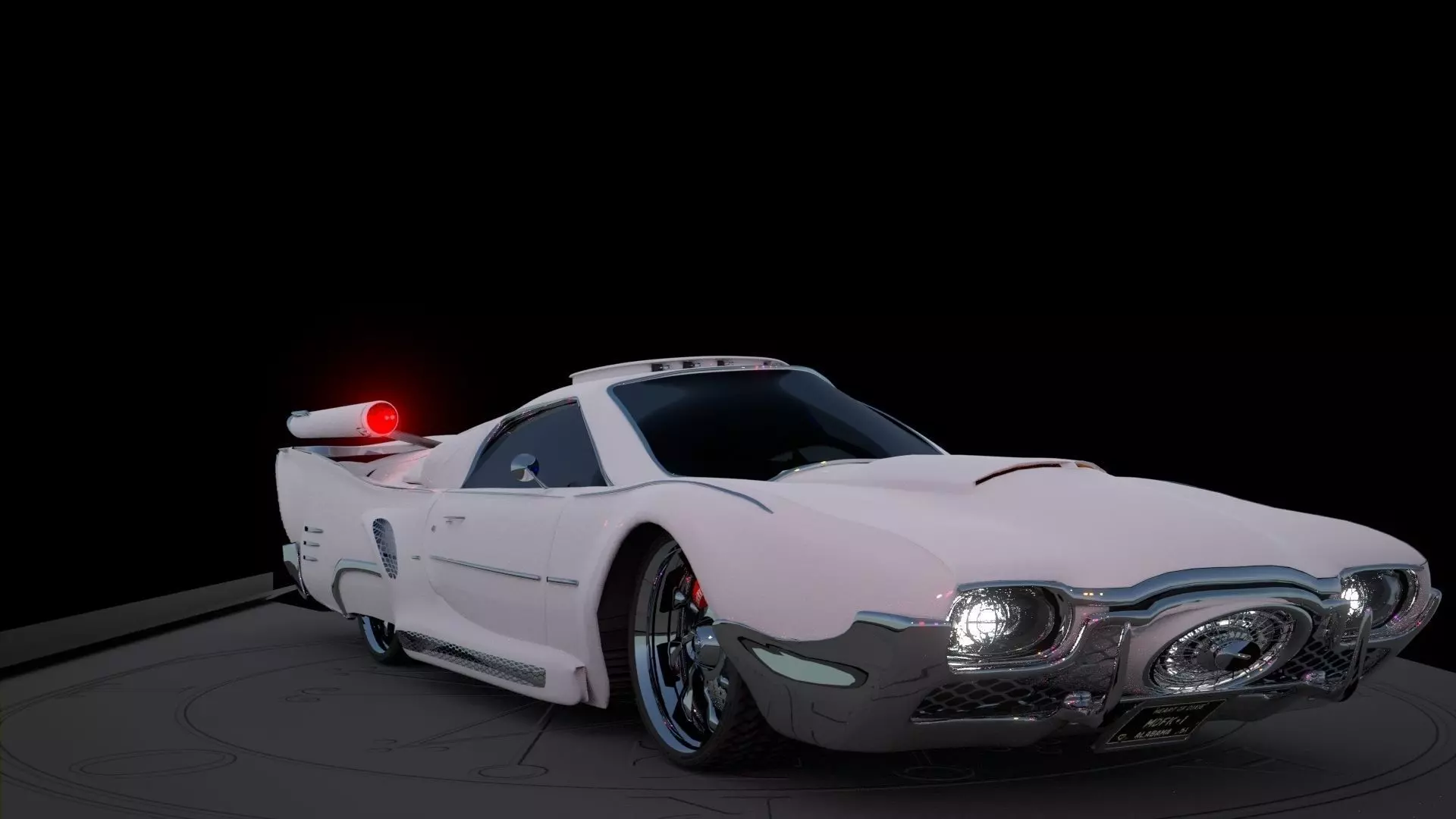Flying scifi restomod 3D model