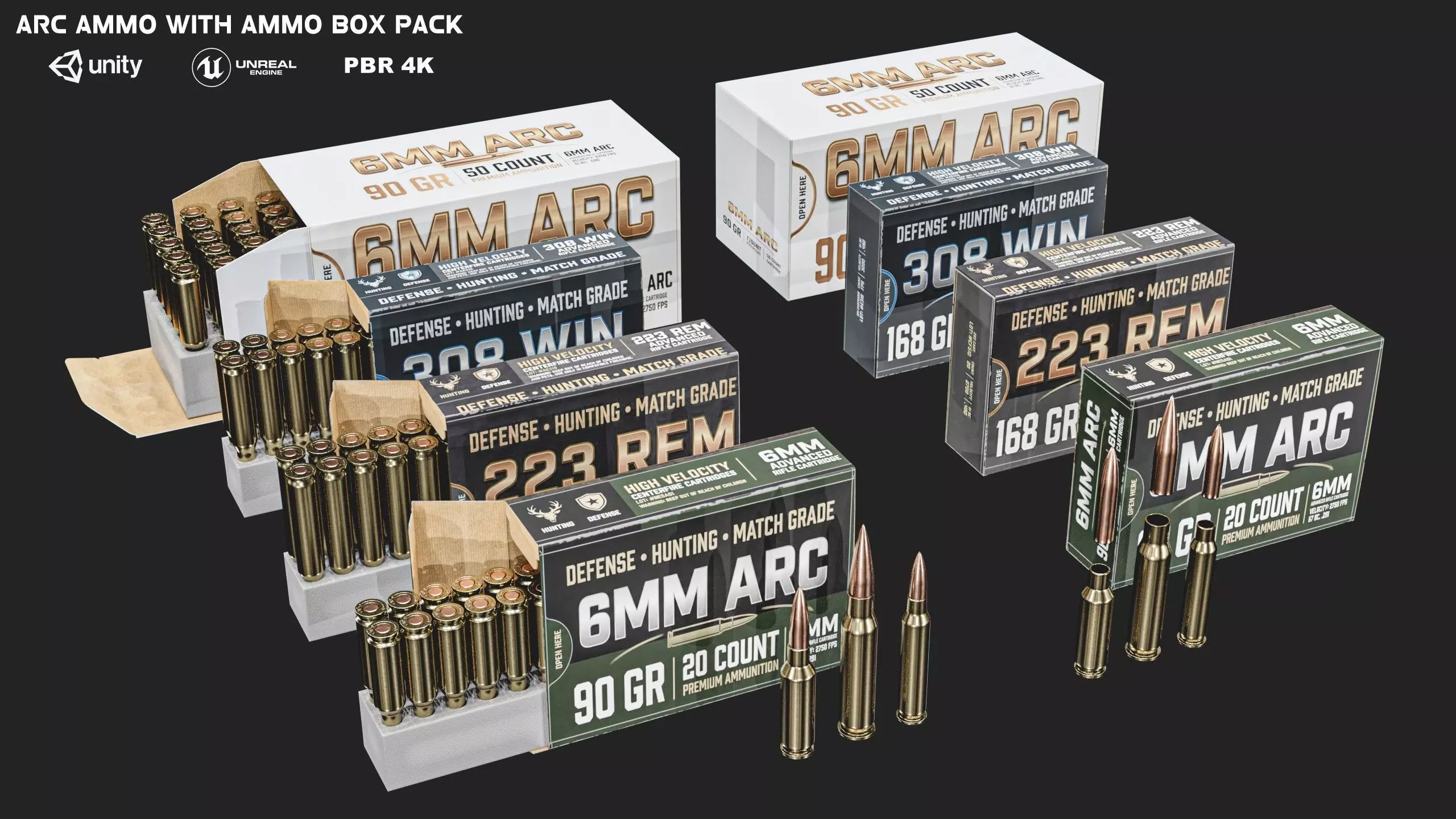 ARC Ammo With Ammo Box Pack Low-poly 3D model