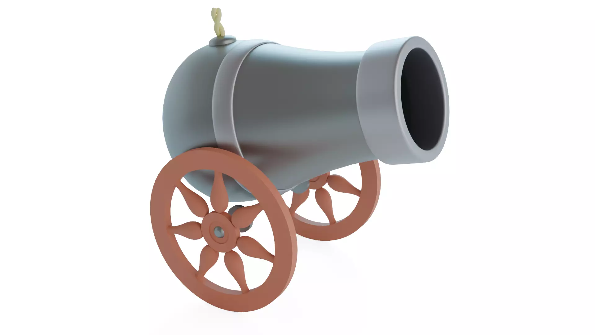 Stylized Cartoon Cannon - Game Ready Low Poly Model Low-poly 3D model